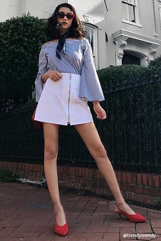 Forever21 Contemporary Zipper Denim Skirt