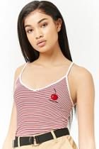 Forever21 Striped Cherry Graphic Cami