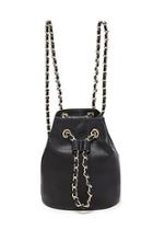 Forever21 Faux Leather Bucket Backpack