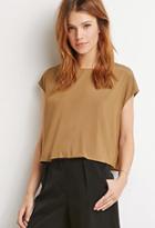 Love21 Women's  Boxy Cap-sleeved Top (olive)