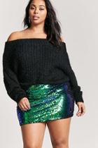 Forever21 Plus Size Iridescent Sequin Mini Skirt