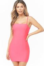 Forever21 Neon Lace-up Mini Bodycon Dress