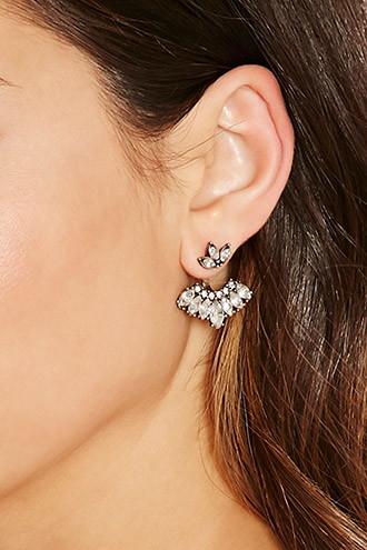 Forever21 Burnished Rhinestone Ear Jacket