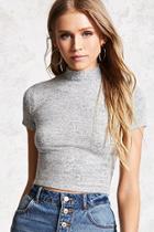 Forever21 Mock Neck Heathered Top