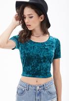 Forever21 Crushed Velveteen Crop Top