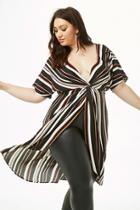 Forever21 Plus Size Striped Twist-front Tunic