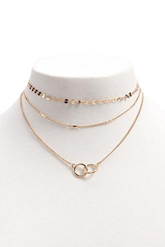 Forever21 Disc Chain Necklace Set