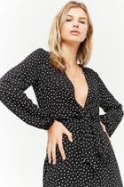 Forever21 Plunging Polka Dot Mini Dress