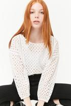 Forever21 Ladder Trim Eyelet Top