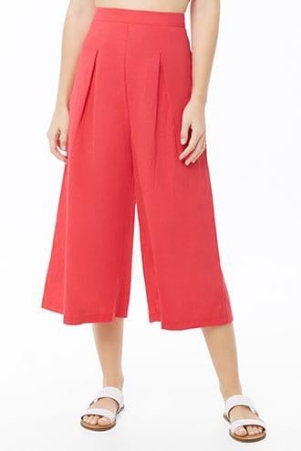 Forever21 Linen-blend Capri Pants