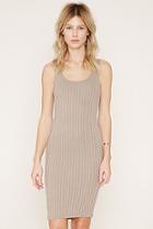 Forever21 Women's  Cocoa Ribbed Knit Bodycon Dress