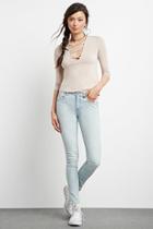 Forever21 Women's  Light Denim Skinny Jeans