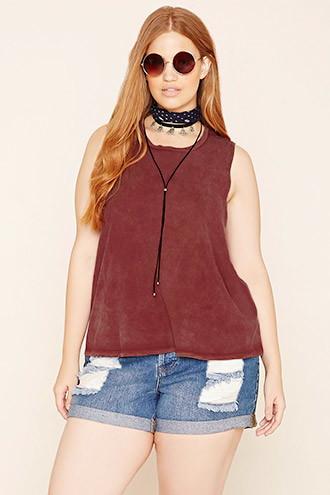 Forever21 Plus Women's  Plus Size Cutout Tank