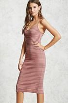 Forever21 Striped Ribbed Dress