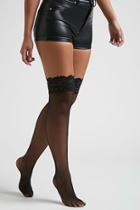 Forever21 Fishnet Lace Thigh-high Tights