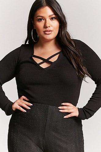 Forever21 Plus Size Caged Sweater