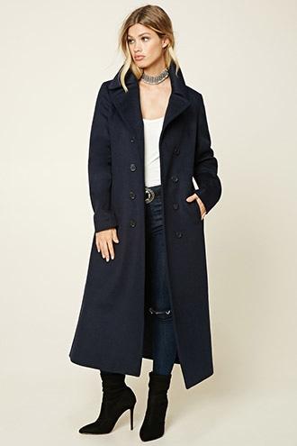 Forever21 Women's  Wool-blend Overcoat