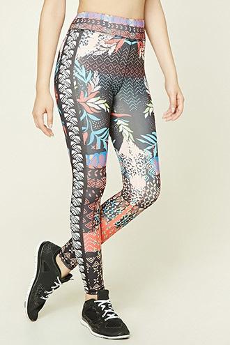Forever21 Active Botanical Print Leggings