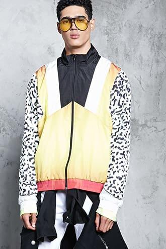 Forever21 Graphic Leopard Nylon Jacket