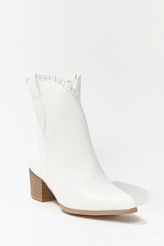 Forever21 Cracked Faux Leather Booties