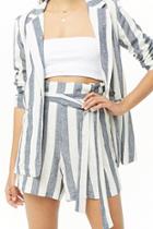 Forever21 Striped Paperbag Linen-blend Shorts
