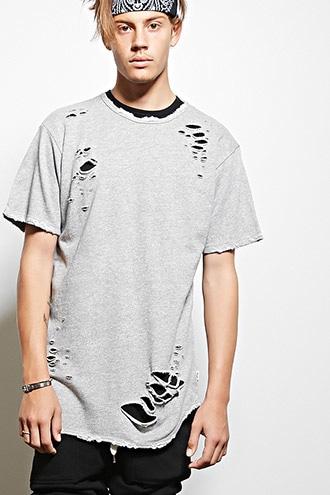 21 Men Men's  Eptm. Distressed Heathered Tee