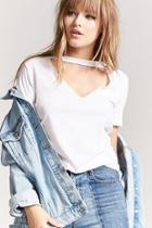 Forever21 Cutout Crew Neck Tee