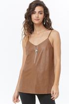 Forever21 Perforated Faux Leather Cami