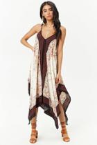 Forever21 Scarf Print Handkerchief-hem Dress