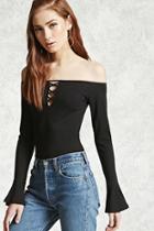Forever21 Off-the-shoulder Crisscross Top