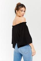 Forever21 Ruffled Trim Off-the-shoulder Top