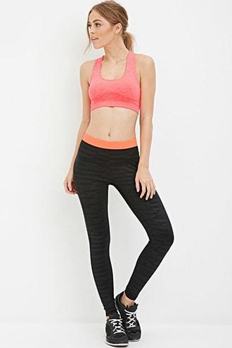 Forever21 Active Tonal-striped Leggings