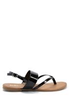 Forever21 Yoki Shoes Faux Patent Leather Thong Sandals