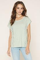 Forever21 Fringed-trim Tee