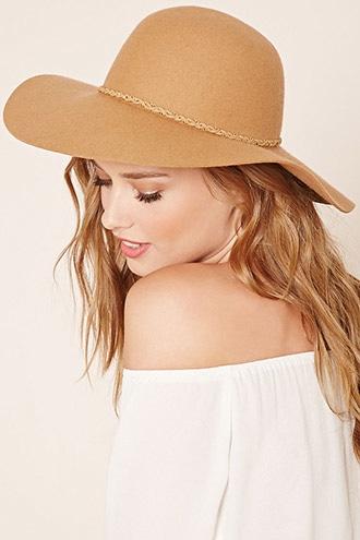 Forever21 Women's  Braided Floppy Hat