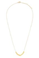 Forever21 Beaded Birthstone Necklace (amber/gold)