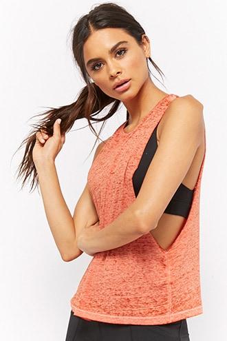 Forever21 Active Heathered Knit Muscle Tee
