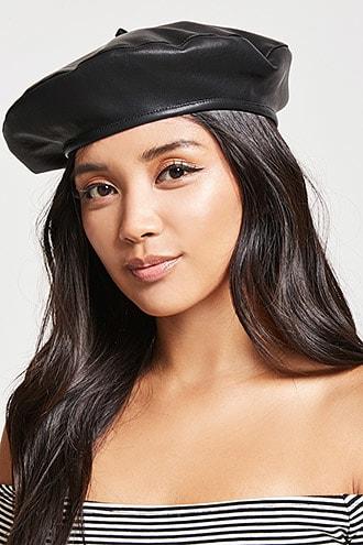 Forever21 Faux Leather Beret