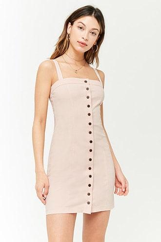 Forever21 Sleeveless Button-front Dress