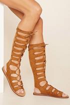 Forever21 Faux Suede Lace-up Sandals