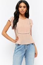 Forever21 Pintuck Pleat Chiffon Top