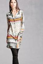 Forever21 Miss Truth Satin Shirt Dress