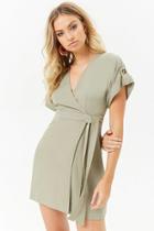 Forever21 Cuffed-sleeve Wrap Dress