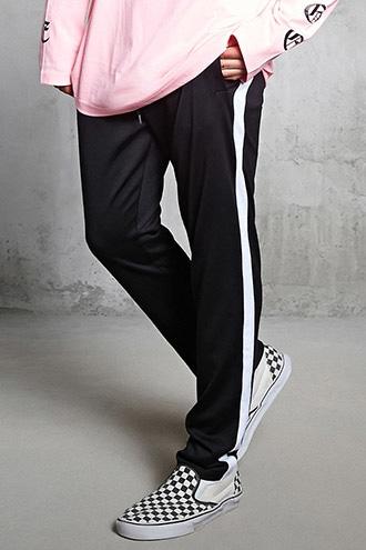 Forever21 Contrast Stripe Knit Joggers