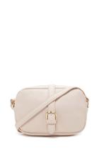 Forever21 Blush Faux Leather Buckled Crossbody
