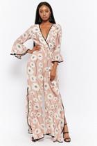 Forever21 Lucca Couture Floral Flare Jumpsuit