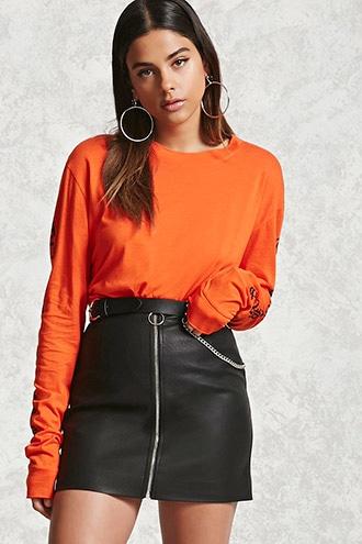 Forever21 Satin-lined Zipper Mini Skirt