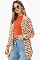 Forever21 Striped Sweater-knit Cardigan