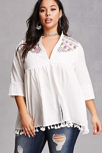 Forever21 Plus Size Velzera Lace Tunic