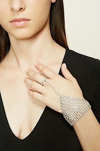 Forever21 Studded Triangle Hand Chain